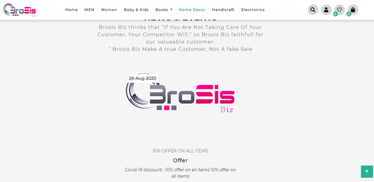 BroSis Biz- Online Grocery-Dashboard